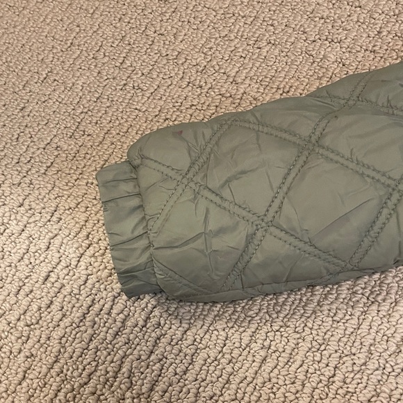 Madewell Women’s Seafoam Green Quilted PufferJacket w/ Hood - Picture 4 of 8